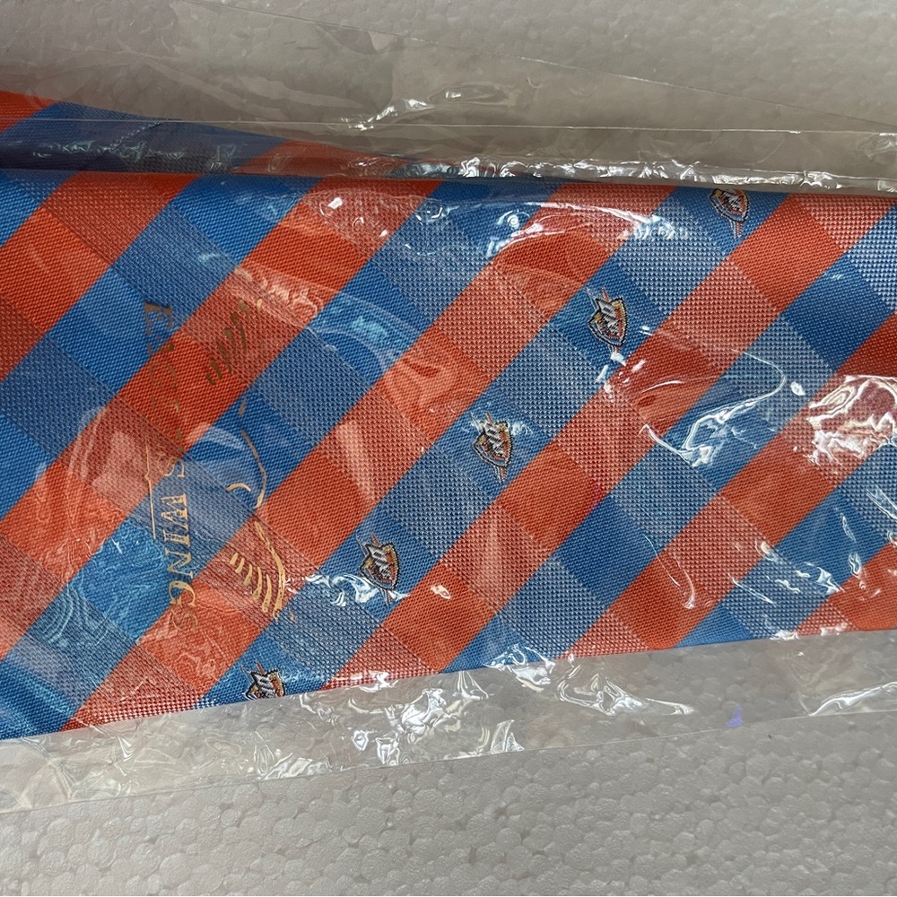 Blue and Orange OKC Thunder Tie - Picture 4 of 4
